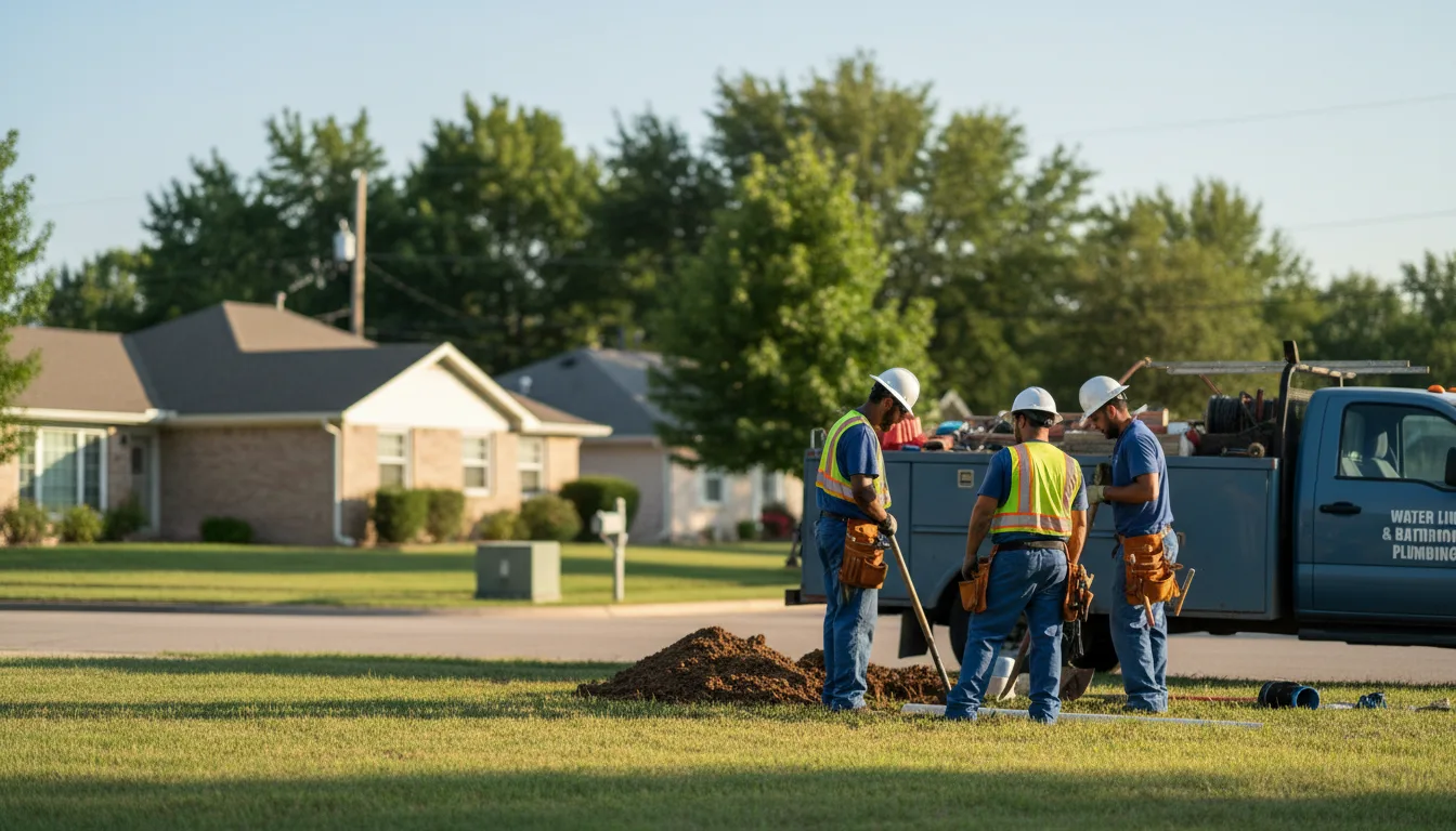 Residential water line and bathroom plumbing service in Daggett, MI